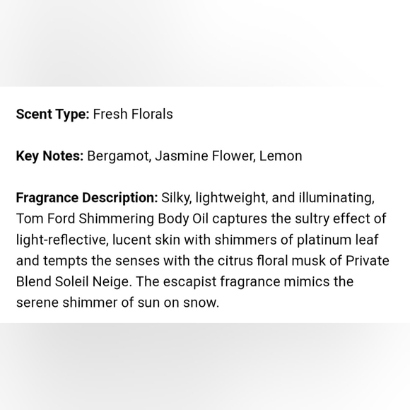 🌺Tom Ford Soleil Neige Shimmering Body Oil - Picture 3 of 4